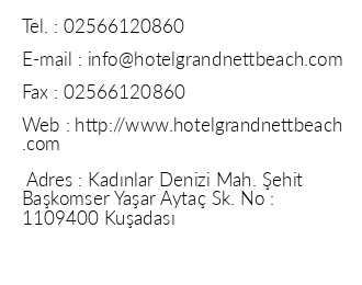 Grand Nett Beach Hotel iletiim bilgileri